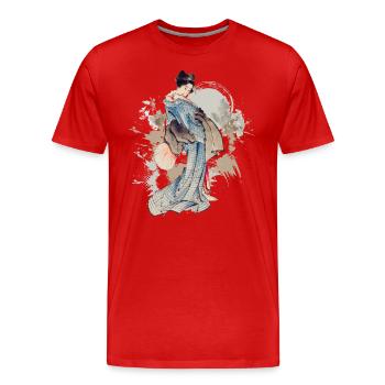 Asia Dragon Legends Fairy Tales - Men's Premium Organic T-Shirt - red - Front - Damien (186cm)