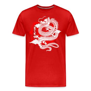 Culture mythical creatures mythology koi - Men's Premium Organic T-Shirt - red - Front - Damien (186cm)