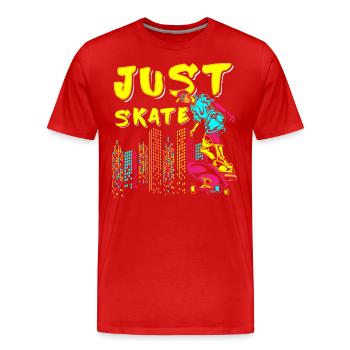 Street Art Sprayer Breakdance Painting - Men's Premium Organic T-Shirt - red - Front - Damien (186cm)