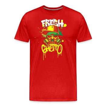 Streetart Zug - Männer Premium Bio T-Shirt - Rot - Vorne - Damien (186cm)