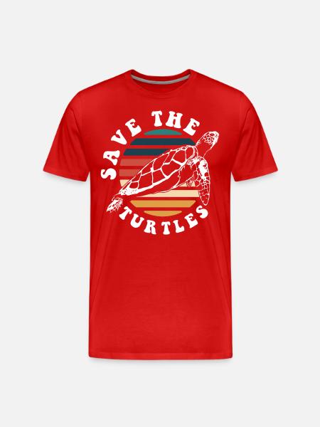 Turtles Animal Pet - Men's Premium Organic T-Shirt - red