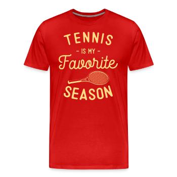 Joueur de tennis As du coup droit - T-shirt bio Premium Homme - rouge - Devant - Damien (186cm)