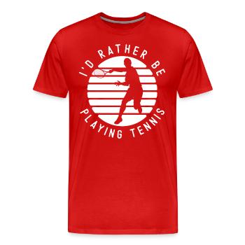 Sport hobby ball smash ball - T-shirt bio Premium Homme - rouge - Devant - Damien (186cm)