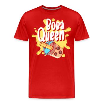 Boba Pearl Milk Delicious - Men's Premium Organic T-Shirt - red - Front - Damien (186cm)