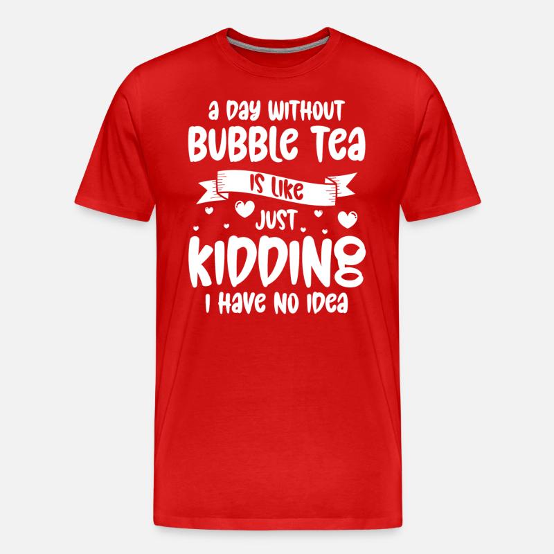 Bubble Tea Drink Japan Tapioca - T-shirt bio Premium Homme - rouge