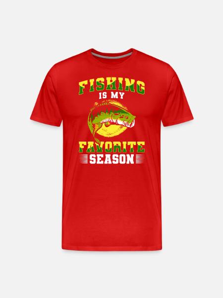 Fishing Rod Catch Water - Men's Premium Organic T-Shirt - red
