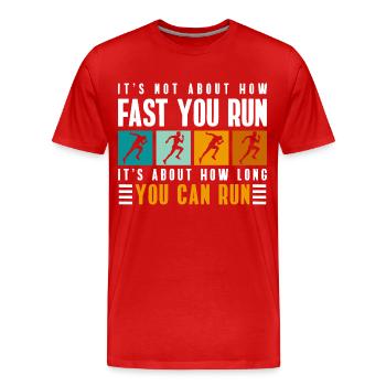 Marathonläufer Sprinter - Männer Premium Bio T-Shirt - Rot - Vorne - Damien (186cm)