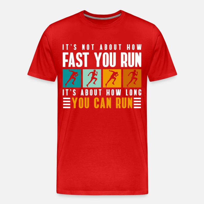 Marathonläufer Sprinter - Männer Premium Bio T-Shirt - Rot