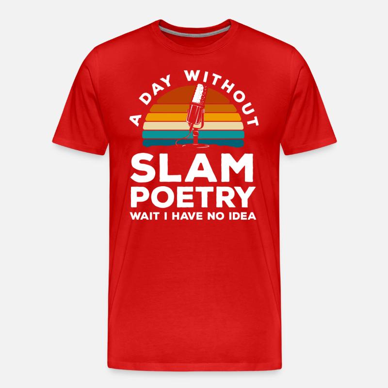 Poet Sarkasmus - Männer Premium Bio T-Shirt - Rot
