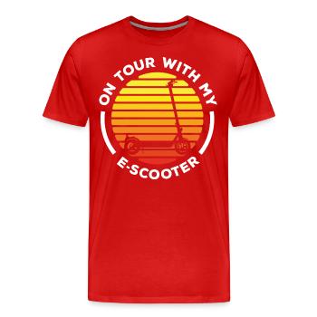 E-Scooter E-Bike Hybrid - Men's Premium Organic T-Shirt - red - Front - Damien (186cm)
