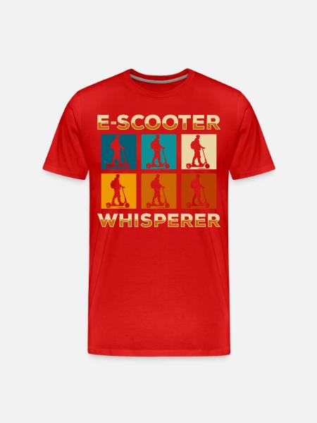 E-Scooter Scooter Driver Speedster - Men's Premium Organic T-Shirt - red