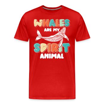 Meer Wasser Meeresleben Urlaub - Männer Premium Bio T-Shirt - Rot - Vorne - Damien (186cm)