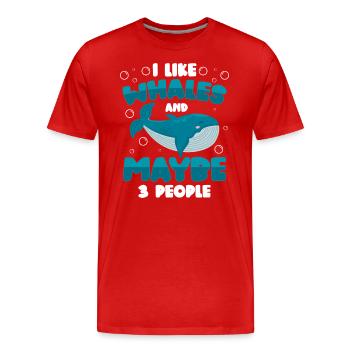 Plongée en mer - T-shirt bio Premium Homme - rouge - Devant - Damien (186cm)