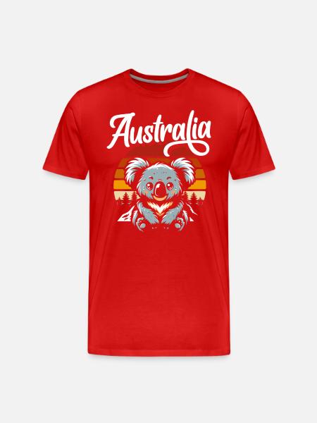 Australia Sydney Animals - Men's Premium Organic T-Shirt - red