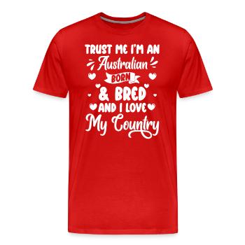 Outback Koala Commonwealth Tierwelt - Männer Premium Bio T-Shirt - Rot - Vorne - Damien (186cm)