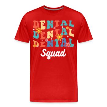 Teeth Specialist Jaw - Men's Premium Organic T-Shirt - red - Front - Damien (186cm)