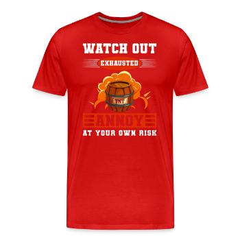 Stade Pyro Highlight - T-shirt bio Premium Homme - rouge - Devant - Damien (186cm)