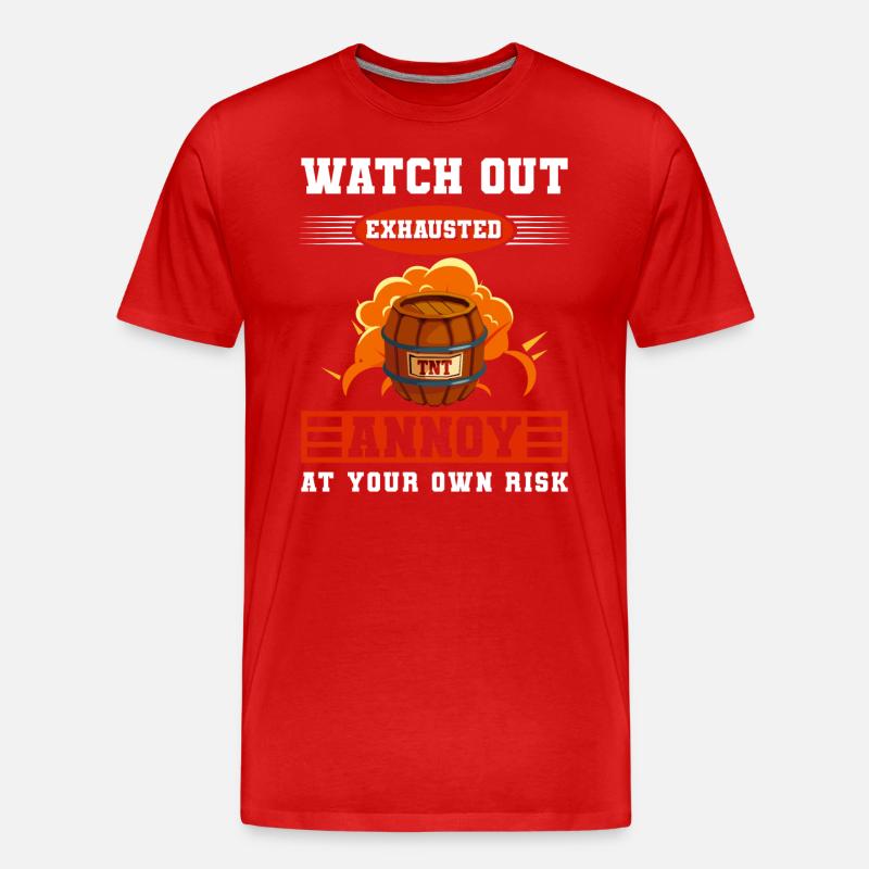 Pyro Highlight Stadion - Männer Premium Bio T-Shirt - Rot