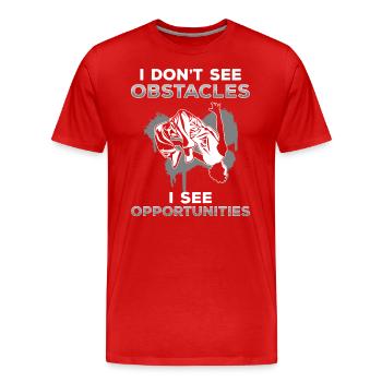 Parkour Race Street Fitness - T-shirt bio Premium Homme - rouge - Devant - Damien (186cm)