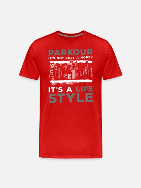 Freerunning Backflip Jump - Men's Premium Organic T-Shirt - red