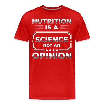 Consultant en alimentation - T-shirt bio Premium Homme - rouge - Devant - Damien (186cm)