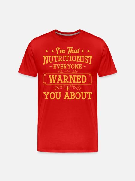 Nutrition Food Profession Dream Figure - Men's Premium Organic T-Shirt - red