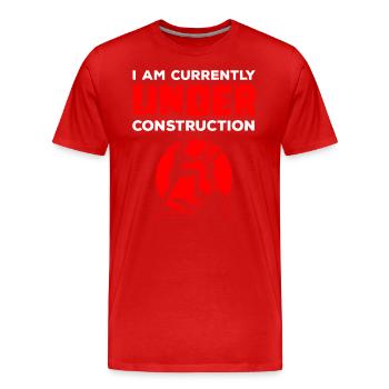 elliptical cross trainer cardio muscle slimming - Men's Premium Organic T-Shirt - red - Front - Damien (186cm)