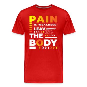 Crosstrainer Ausdauer Sport Trainer - Männer Premium Bio T-Shirt - Rot - Vorne - Damien (186cm)