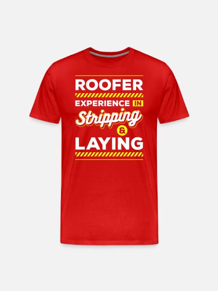Roofer Roof Job - Men's Premium Organic T-Shirt - red