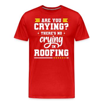 Plaisir de la profession de charpentier - T-shirt bio Premium Homme - rouge - Devant - Damien (186cm)