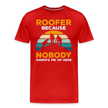 Artisan Maître Job Maison - T-shirt bio Premium Homme - rouge - Devant - Damien (186cm)