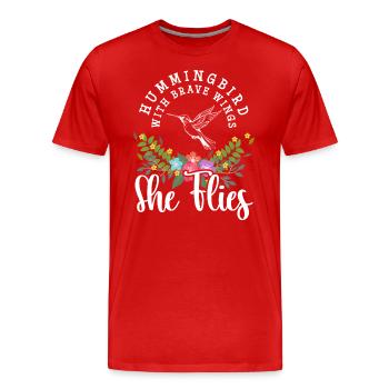 Vögel Fliegen Zauberei Leben - Männer Premium Bio T-Shirt - Rot - Vorne - Damien (186cm)