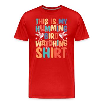 Kolibri Bunt Zauberei Lifestyle - Männer Premium Bio T-Shirt - Rot - Vorne - Damien (186cm)