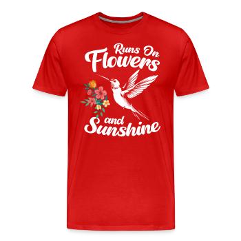 Oiseaux, Animaux, Magie - T-shirt bio Premium Homme - rouge - Devant - Damien (186cm)