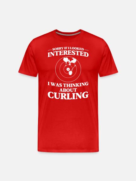 Curler Curling Wiper Athletes - Men's Premium Organic T-Shirt - red