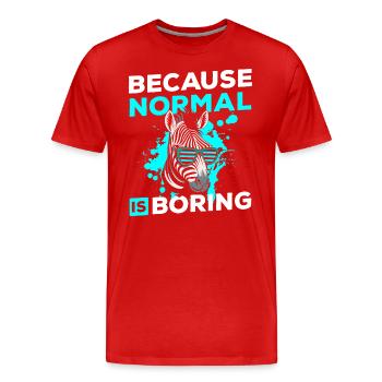 Zebra Crossings Wilderness Horses Militants des droits des animaux - T-shirt bio Premium Homme - rouge - Devant - Damien (186cm)