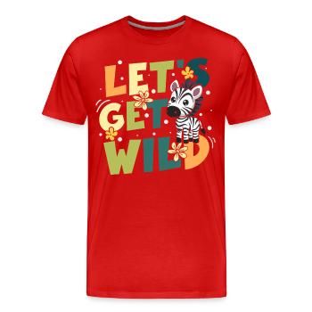 Zebra Crossing Africa Animal Rights Activists - Men's Premium Organic T-Shirt - red - Front - Damien (186cm)