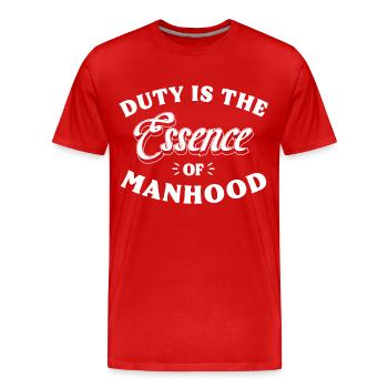 Men's Day Action Day Festival Day of Honour - Men's Premium Organic T-Shirt - red - Front - Damien (186cm)
