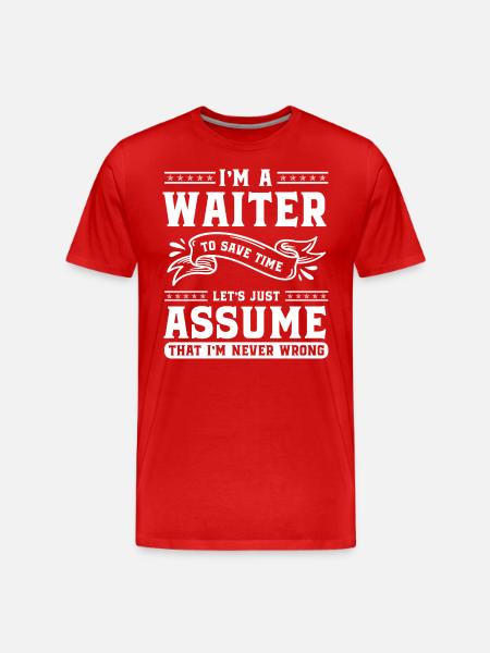Service Bar Gastronomy Cocktail - Men's Premium Organic T-Shirt - red