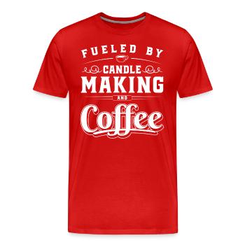 Candlelight Flirting Love Romantic - Men's Premium Organic T-Shirt - red - Front - Damien (186cm)
