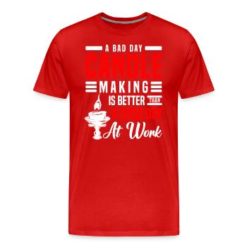 Kerze Wärme Liebe - Männer Premium Bio T-Shirt - Rot - Vorne - Damien (186cm)