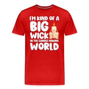 Kerze Date Warm Leidenschaft - Männer Premium Bio T-Shirt - Rot - Vorne - Damien (186cm)