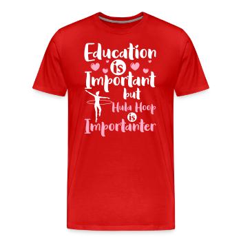 Sport Perte de poids Hoopdance - T-shirt bio Premium Homme - rouge - Devant - Damien (186cm)