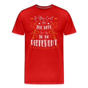 Individual Different Respect Special - Men's Premium Organic T-Shirt - red - Front - Damien (186cm)