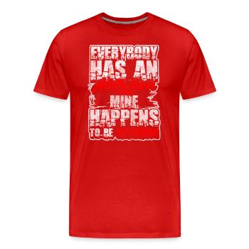 Skydiving Sky Altitude Pilot - Men's Premium Organic T-Shirt - red - Front - Damien (186cm)