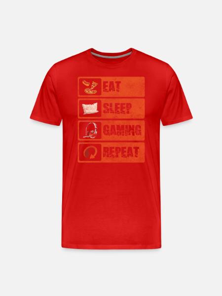 Zocker Legende Controller - Männer Premium Bio T-Shirt - Rot