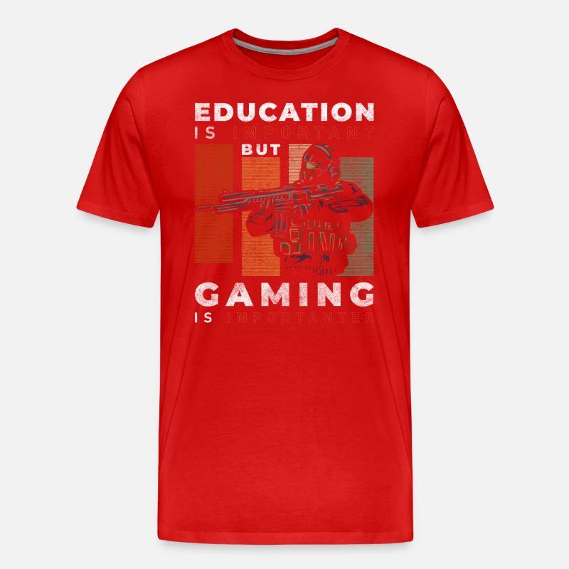 Gamer PC Masterrace Grafik Controller - Männer Premium Bio T-Shirt - Rot