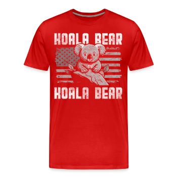 Koalabär Wildnis Beuteltier - Männer Premium Bio T-Shirt - Rot - Vorne - Damien (186cm)