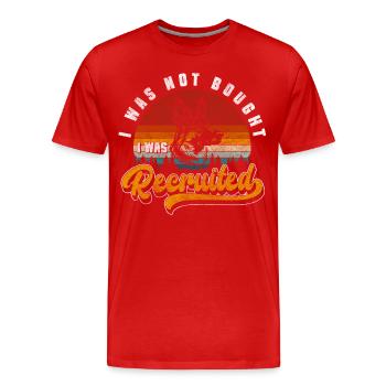Schäferhund Haustier Herrchen - Männer Premium Bio T-Shirt - Rot - Vorne - Damien (186cm)