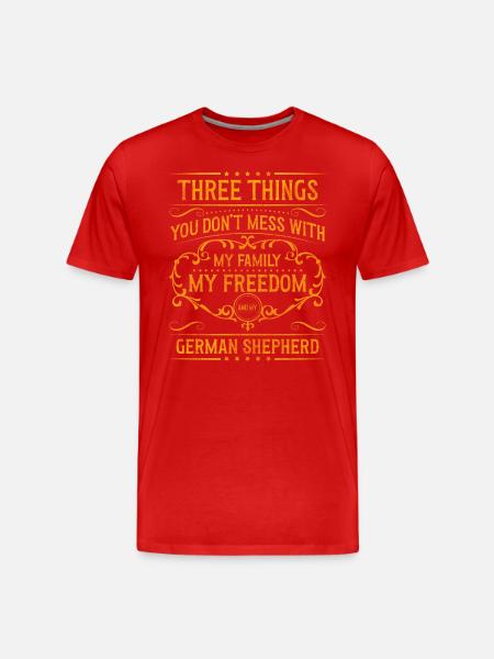German Shepherd Service Dog - Men's Premium Organic T-Shirt - red